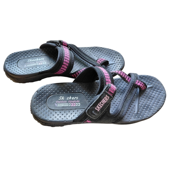 Skechers Black and Pink Sandals - Picture 3 of 6